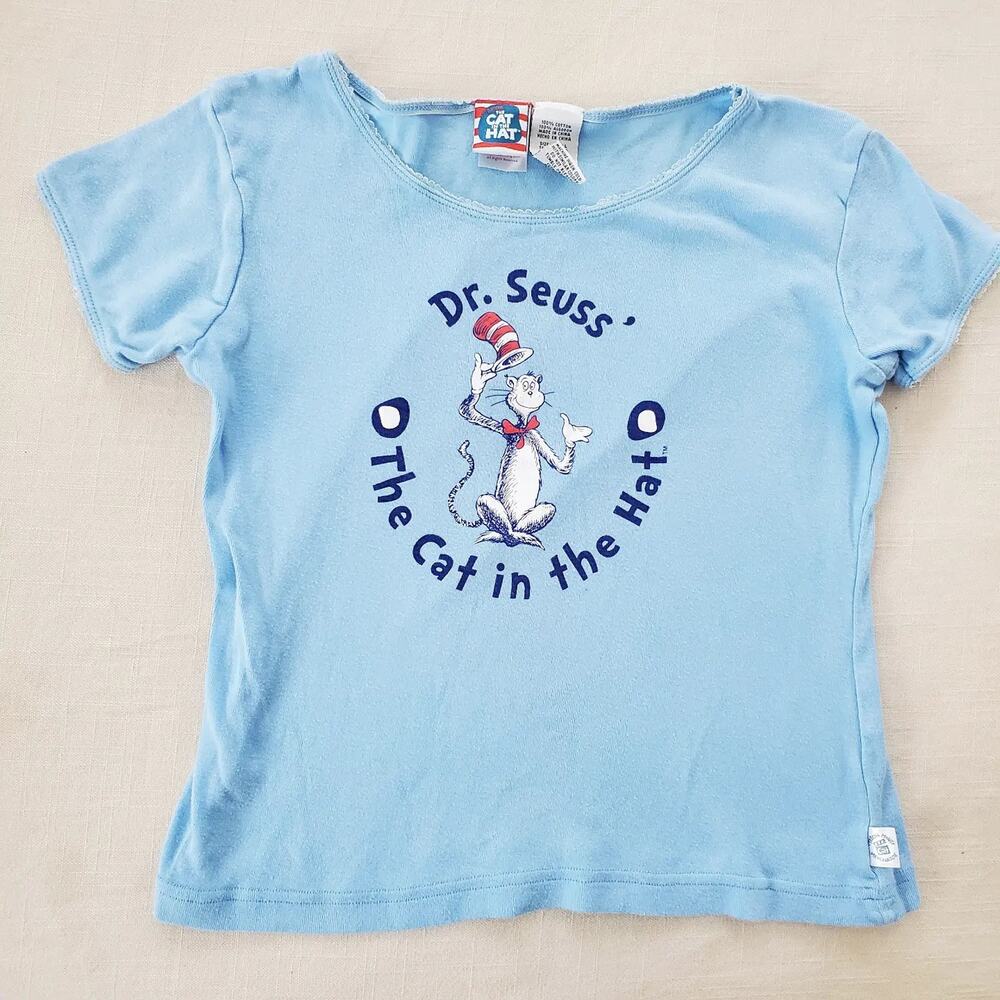 Vintage Y2k Dr. Seuss Cat Hat Shirt kids 6/7